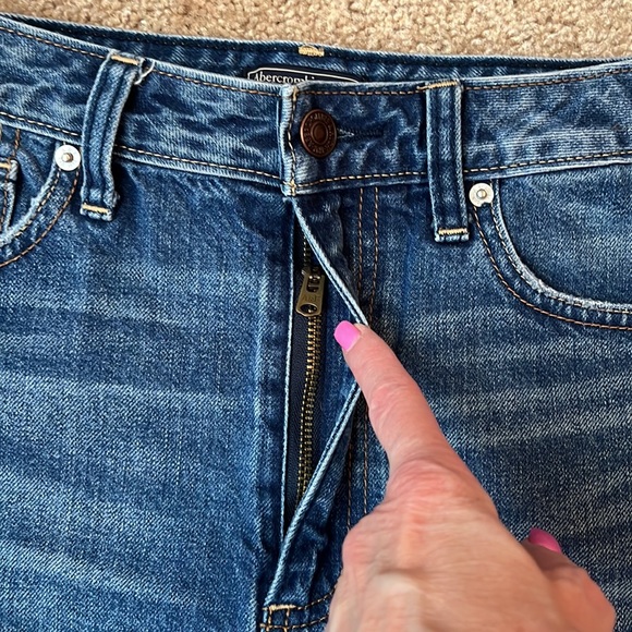 Abercrombie & Fitch Raw Hem Denim Skirt - Picture 2 of 6